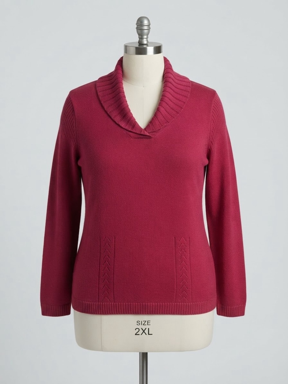 Coldwater Creek Shawl Collar Sweater - Red